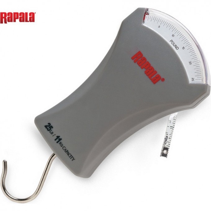 Безмен с лентой измерения улова RAPALA Mechanical Scale RSMS-25
